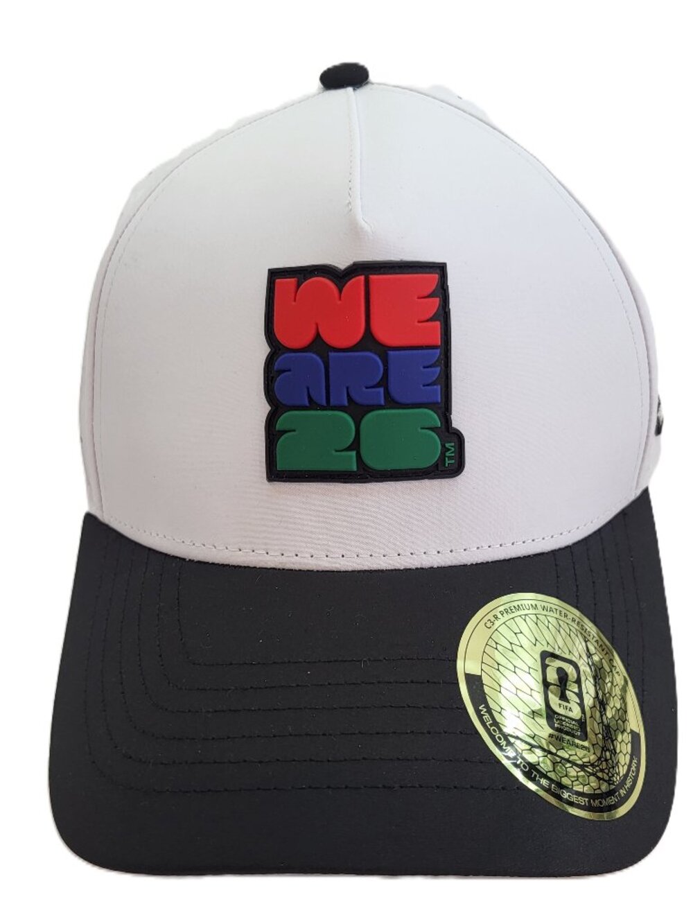 FIFA World Cup 26 WE ARE 26 White Black Water Resistant Cap Hat NWT Official